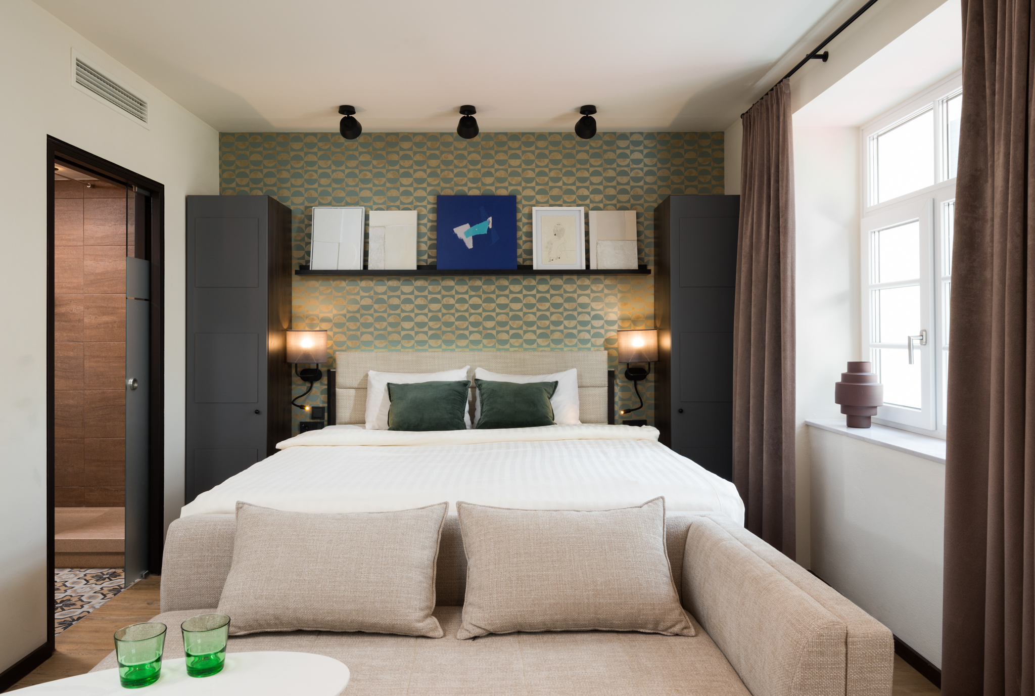 Plush and comfortable bed at master Mirabell, offering ultimate relaxation.