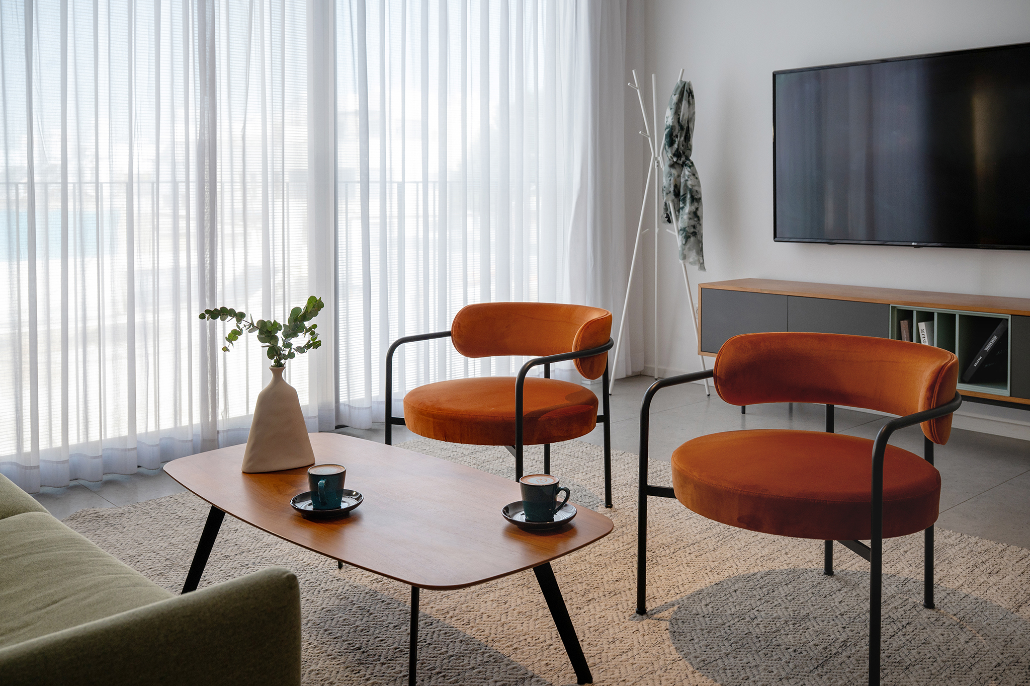 Three Bedroom Apartment With Balcony - Living Area