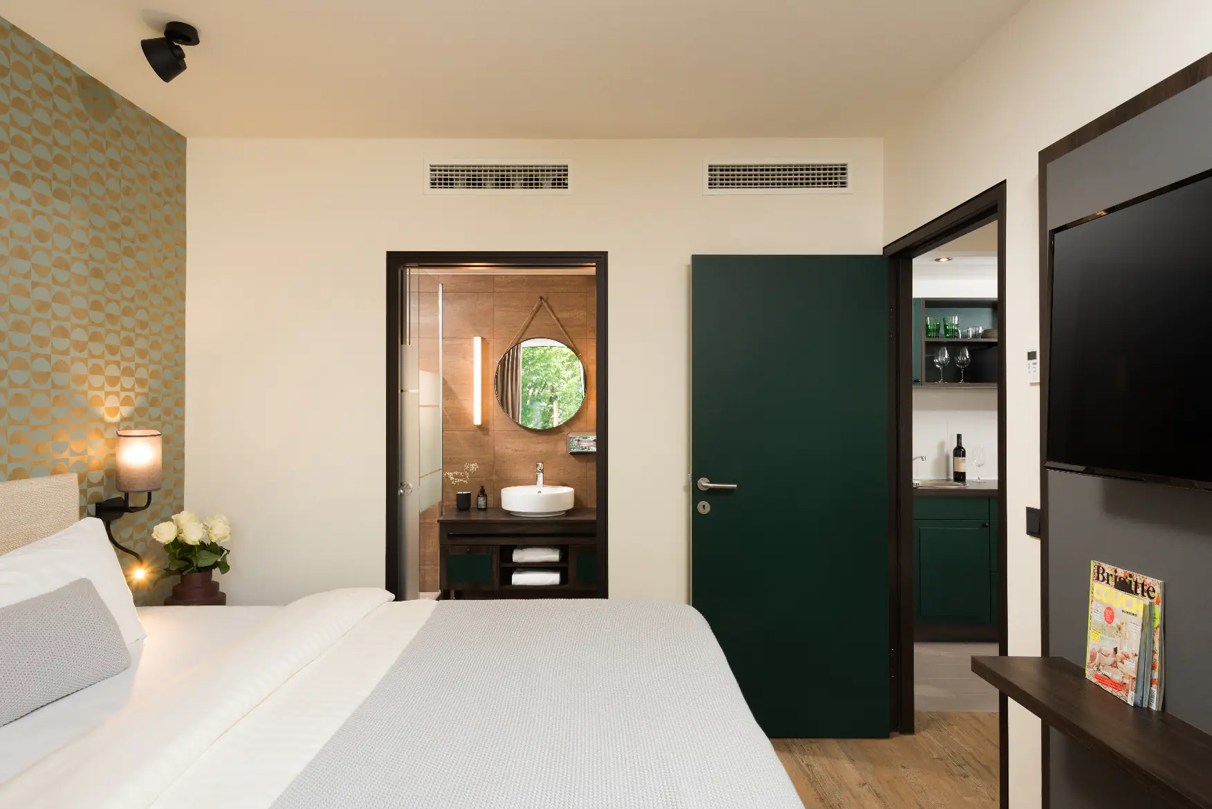 Cozy and well-appointed bed at masterMirabell, designed for relaxation